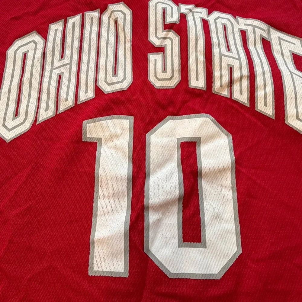 VTG‎ Nike Elite Ohio State OSU #10 basketball jersey red white men’s XXL